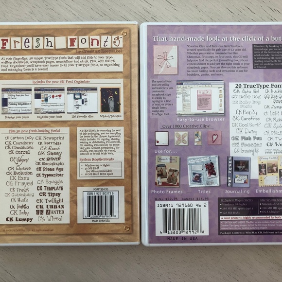 Creative Keepsakes, Fresh Fonts & Creative Clips - Picture 2 of 6